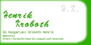 henrik kroboth business card